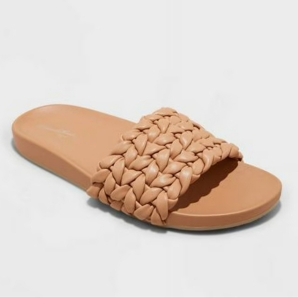 Universal Thread Ranae Woven Slides Sandals Beach Summer 10 Boho - Picture 1 of 6
